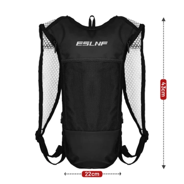 Bicycle backpack for back bag with 2L water bladder container for cyclists, cycling, running, Black