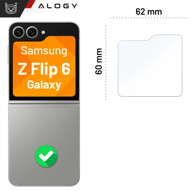 Tvrzené sklo pro Samsung Galaxy Z Flip 6 Alogy Screen Protector PRO ochrana displeje pro externí displej telefonu