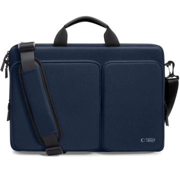 Torba Tech-Protect Defender Bag Laptop 17" Navy Blue z paskiem