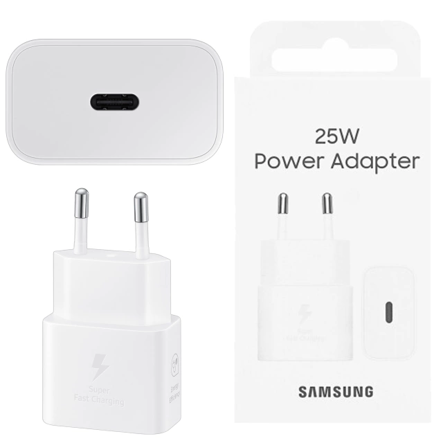 Originální nástěnná nabíječka Samsung EP-T2510NWE Rychlé nabíjení PowerDelivery PD 25W bílá