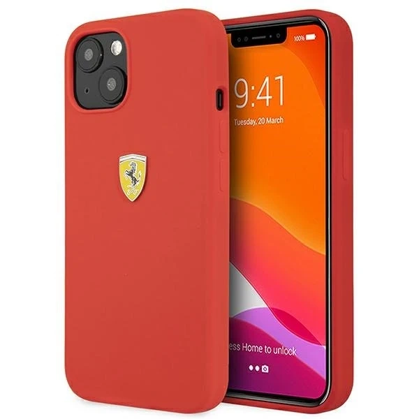 Etui na telefon Ferrari iPhone 13 mini 5,4"" czarny/black hardcase Silicone