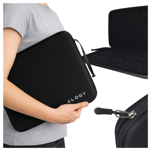 Laptop Sleeve, MacBook Air Pro 13.3" Alogy Hard Foam Bag Protective Case for 13-14" Laptops Black