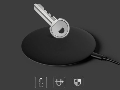 USAMS 10W US-CD24 iPhone 8 X MFI Induktionsladegerät schwarz