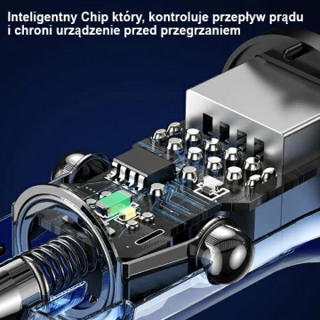 USAMS Автомобільний зарядний пристрій C31 3A 2xUSB-A Fast Charge чорний/чорний CC162CC01 (US-CC162)