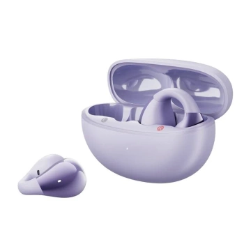 Bezdrátová sluchátka QCY Crossky Clip T33 Bluetooth 5.4 30h Fialová