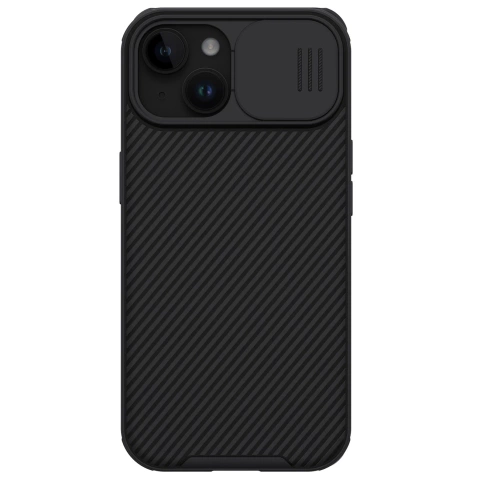 Magnetické puzdro Nillkin CamShield Pro pre iPhone 15 Plus s ochranou fotoaparátu – čierne