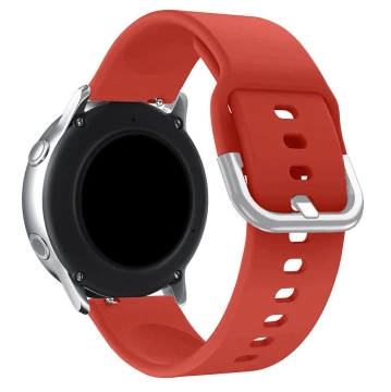 Silikonarmband TYS Armband für Smartwatch Uhr universal 22mm rot