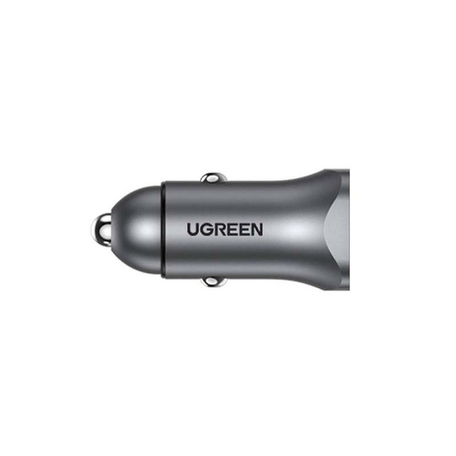 UGREEN CD130 nabíječka do auta, USB-A PD 3.0, USB-C, QC3.0 30W (šedá)