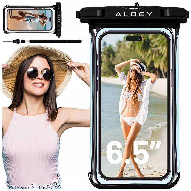 Alogy Waterproof Case Universal IPX8 to 6.5 Black