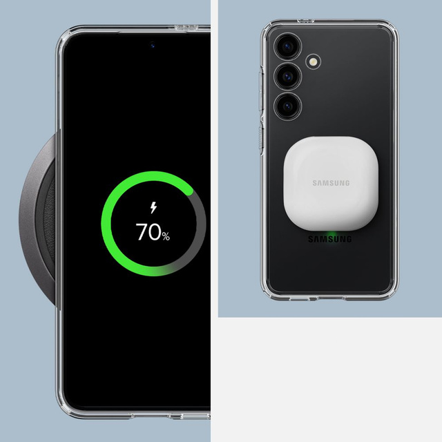 Pouzdro pro Samsung Galaxy S24 Spigen Ultra Hybrid Case, průhledný zadní kryt, křišťálově čisté sklo