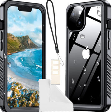 Чохол для iPhone 14 Waterproof Armored 360 Case Hybrid Camera Lens Protection IP68 Waterproof Black
