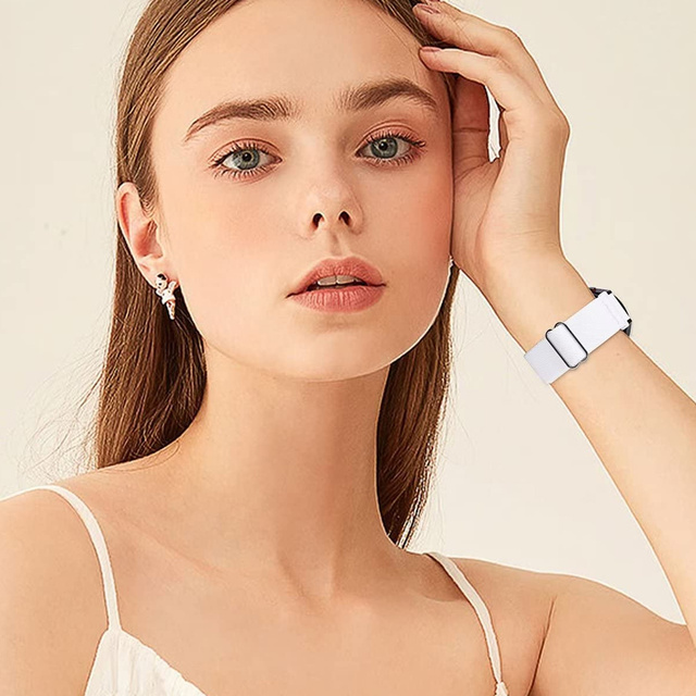 Еластичний ремінець Універсальний нейлон Alogy Nylon Smartwatch Band 20 мм білий