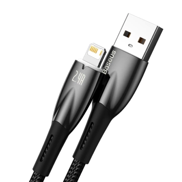 Kábel Baseus Glimmer Series USB-A - Lightning 480 Mb/s 2.4A 1m čierny