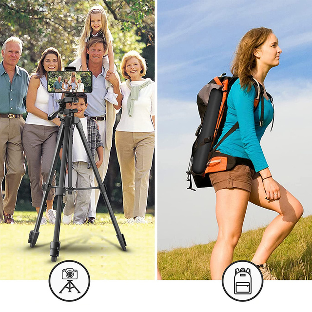 Universalstativ Alogy Tripod Handyhalter 1/4 Ständer für GoPro Kameras mit Bluetooth Fernbedienung, Gehäuse Schwarz