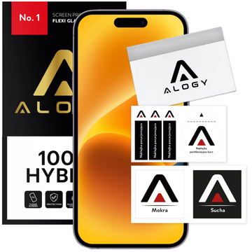 Hybrid glass for Apple iPhone 14 Pro full screen Alogy Flexi Full Glass 9H protective glass Shatterproof