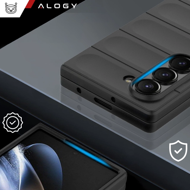 Ochranné puzdro na telefón MagicShield, zadný kryt, pre Samsung Galaxy Z Fold 6 Black