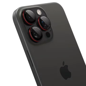 Spigen Optik Pro L-series Glas.Tr "Ez Fit" chránič fotoaparátu 2 balení pro iPhone 14 Pro / Pro Max / 15 Pro / Pro Max / 16 Pro / 16 Pro Max černý