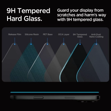 Spigen Glas.tr ”ez Fit” Privacy Glass 2-pack for Iphone 16 Pro Privacy