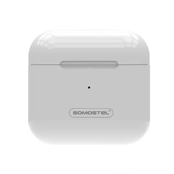 Bluetooth sluchátka SOMOSTEL PRO 4 TWS bílá BT 5.3 špunty s redukcí hluku