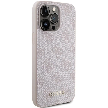 Guess GUHCP15XG4GFPI case for iPhone 15 Pro Max 6.7" pink/pink hard case 4G Metal Gold Logo