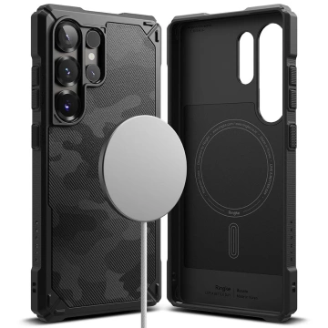 Pouzdro na Samsung Galaxy S25 Ultra Camo Black Ringke Rugged Gear Magnetic MagSafe