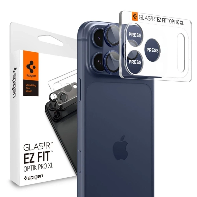 Osłona Aparatu do iPhone 17 Pro Spigen Optik Pro XL EZ Fit Blue