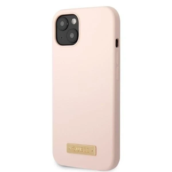 Etui Guess GUHMP13MSBPLP для Apple iPhone 13 6,1" różowy/рожевий жорсткий чохол Силіконова пластина з логотипом MagSafe