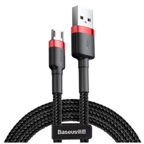 Нейлоновий кабель Baseus Cafule Micro-USB 1,5 A 200 см чорний / червоний