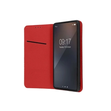 Kožené pouzdro SMART PRO s klopou a pouzdrem pro iPhone 15, vínové