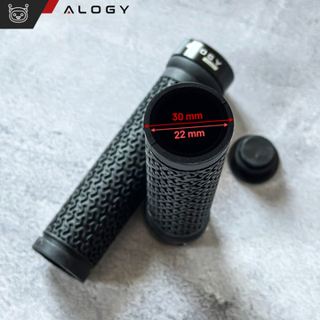 Gripy na bicykel, ergonomické rukoväte na riadidlá, pre MTB Alogy Sport, čierna [2 ks]