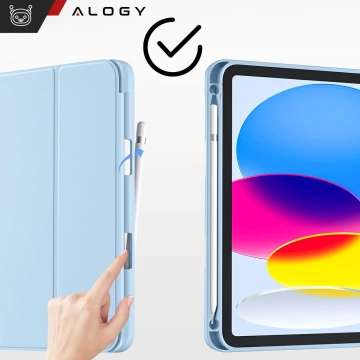 Obal pre Apple iPad 10. generácie. 10,9" puzdro na tablet 2022 Alogy Smart Case držiak na ceruzku modrý