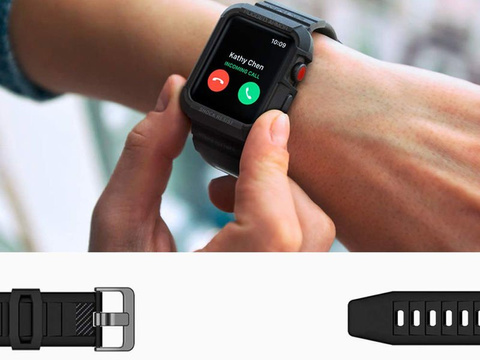 Etui Spigen Rugged Armor Pro для Apple Watch Series 4/5/6/SE 44mm / Watch 7 45mm Black
