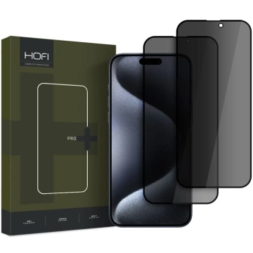 Hofi Anti Spy Glass Pro 2-Pack Privacy Glass for iPhone 16 Privacy