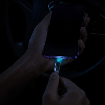 Baseus Glimmer Series rýchlonabíjací kábel USB-C - Lightning 480Mb/s PD 20W 2m čierny