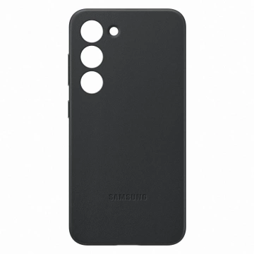 Etui na telefon Samsung Leather Cover do Samsung Galaxy S23 pokrowiec z naturalnej skóry czarne (EF-VS911LBEGWW)