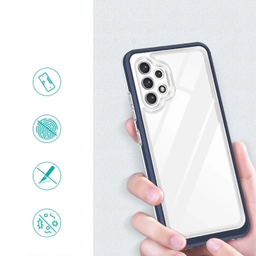 Прозорий чохол 3в1 для Samsung Galaxy A72 4G Frame Gel Cover Blue