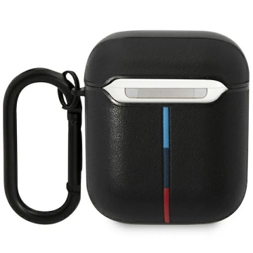 Etui BMW BMA222PVTK do AirPods 1/2 kryt černý/černý Leather Curved Line