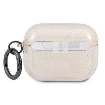 Karl Lagerfeld Kryt KLAPUKHGD AirPods Pro zlatý/zlatý Glitter Karl`s Head