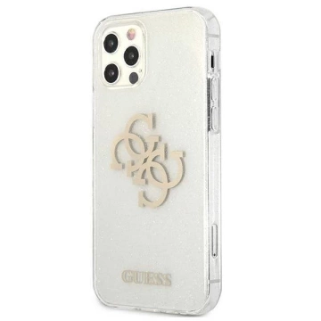 Guess GUHCP12LPCUGL4GTR iPhone 12 Pro Max 6,7" прозорий жорсткий чохол Glitter 4G Big Logo
