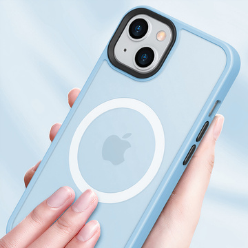 Захисний чохол для телефону MagMat Case for MagSafe для Apple iPhone 14 Matte Sierra Blue Glass