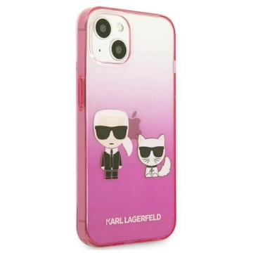 Karl Lagerfeld KLHCP13STGKCP iPhone 13 mini 5,4" pevný obal růžový / růžový Gradient Ikonik Karl