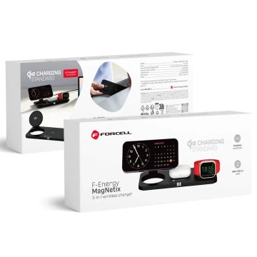 Індуктивний зарядний пристрій 3-в-1 Forcell MagNetix Qi2 MagSafe для iPhone 20.5 Вт