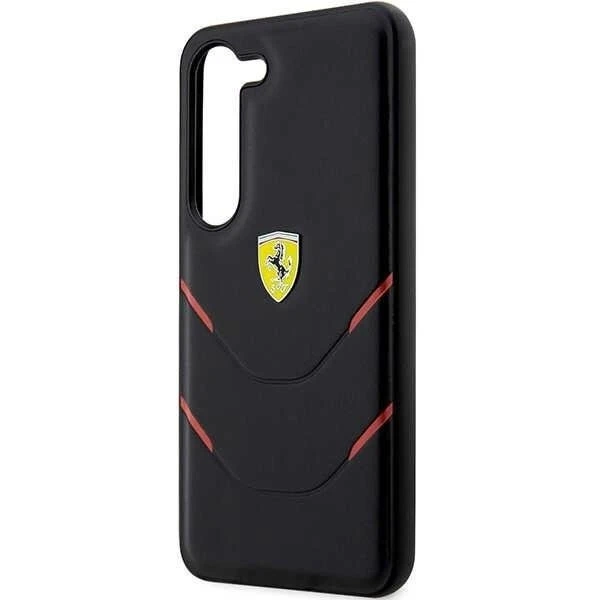 Puzdro Ferrari pre Samsung Galasy S23 Plus HardCase Hot Stamp Lines čierne
