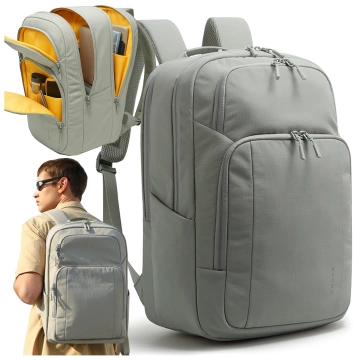 Bange wasserdichter Rucksack für 15,6-Zoll-Laptop, Stadtreisender, 45 x 30 x 16 cm, für Arbeit, Flugzeug, Herren, Damen, mit USB-Anschluss Schwarz