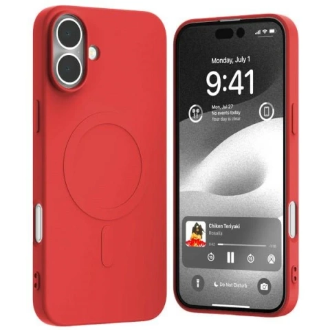 Mercury MagSafe Semi-Silicone Case for iPhone 16 Plus 6.7" Red