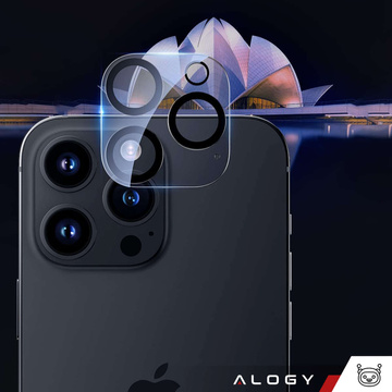 Чохол для iPhone 15 Pro Max Housing Case 2x екранне скло і 2x лінзи броньовані Alogy 360 Hybrid Set 5in1 чорний і прозорий