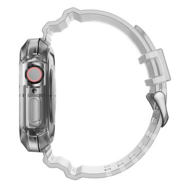 Sport Strap Silicone Wristband Bracelet with Watch Case for Apple Watch 1 2 3 38mm Transparent