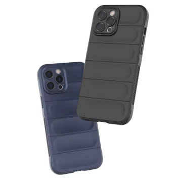 Pouzdro Magic Shield Case pro iPhone 12 Pro Max flexibilní pancéřový tmavě modrý kryt