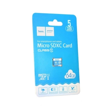 Карта пам'яті HOCO MicroSD 64 ГБ Клас 10 Швидке читання 95 МБ/с