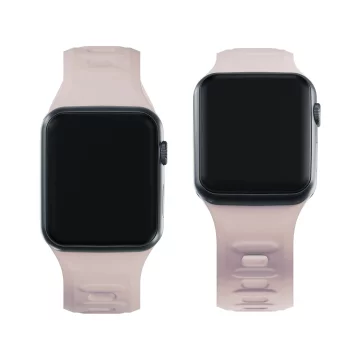 Hodinky pre inteligentné hodinky 3mk silikónový remienok na hodinky Apple Watch 42/44/45/49 mm Latte